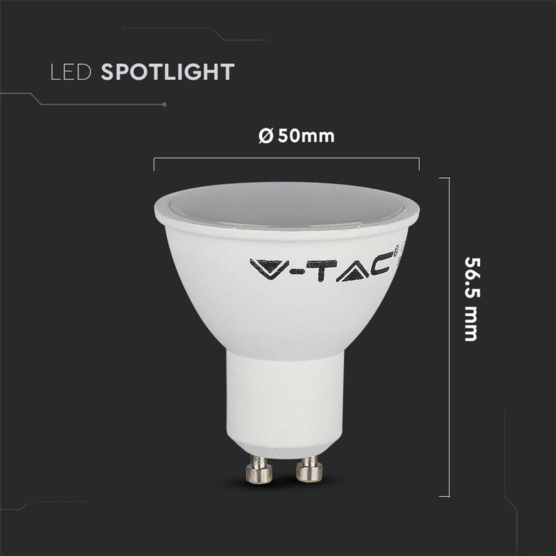 Žárovka LED GU10 4,5W SPOT bílá přírodní V-TAC VT-1975