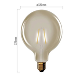 Žárovka LED E27 4,5W G125 bílá teplá EMOS Z58032 Vintage