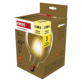 Žárovka LED E27 4,5W G125 bílá teplá EMOS Z58032 Vintage