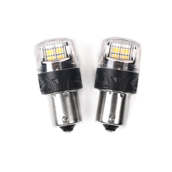 Autožárovka LED BA15S 12V CARCLEVER 16LED 2835SMD oranžová