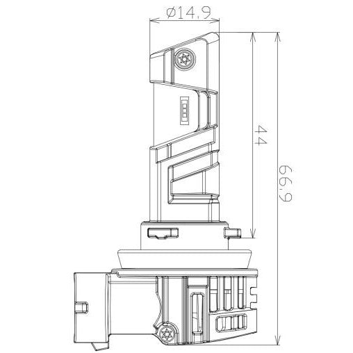 Autožárovka LED H11 9-18V CARCLEVER 95HLH-H11-E6S homologace R37 bílá 2ks