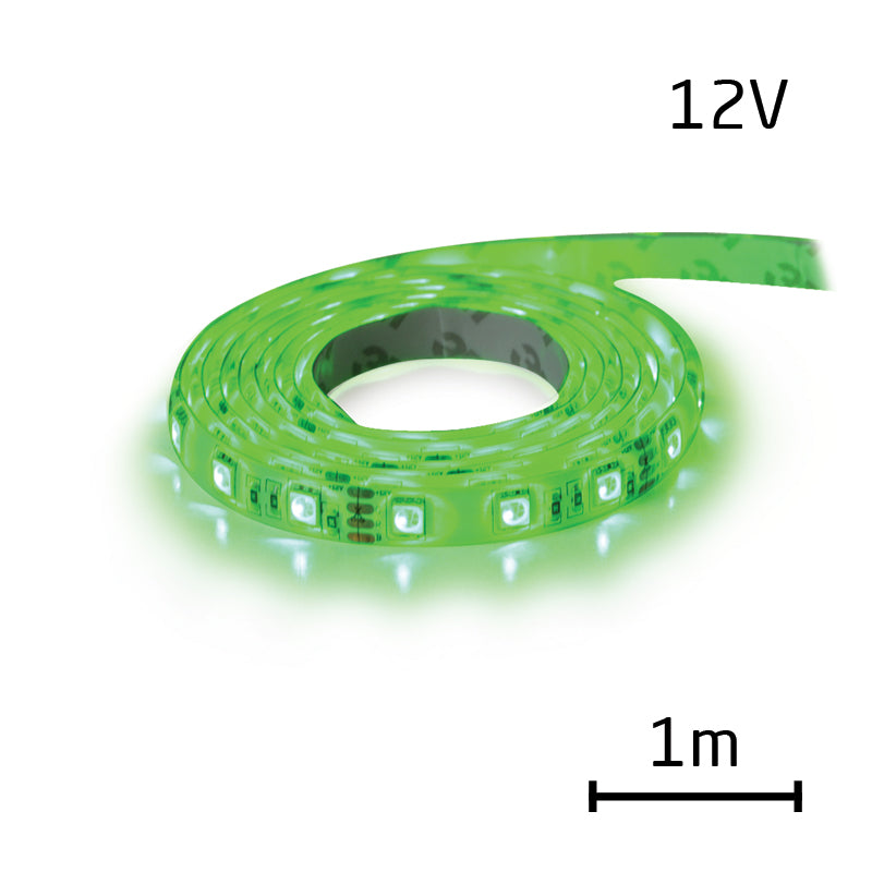 LED pásek 12V 5050  60LED/m IP20 max. 14.4W/m zelená (cívka 1m)