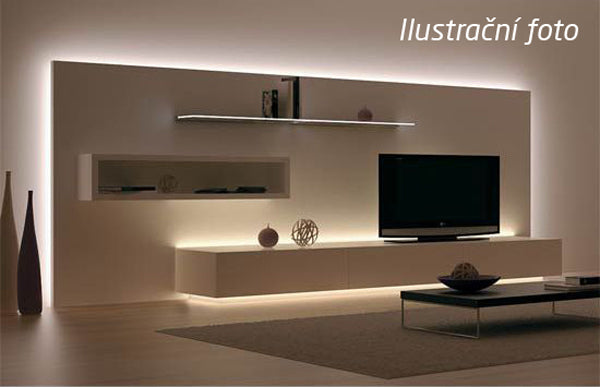 LED pásek 12V 3528 120LED/m IP65 max. 9.6W/m bílá studená (cívka 5m) GETI