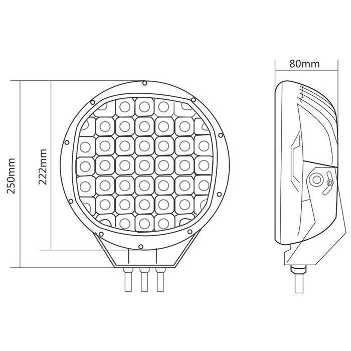 Světlo na pracovní stroje LED T763D, 10-30V/225W dálkové
