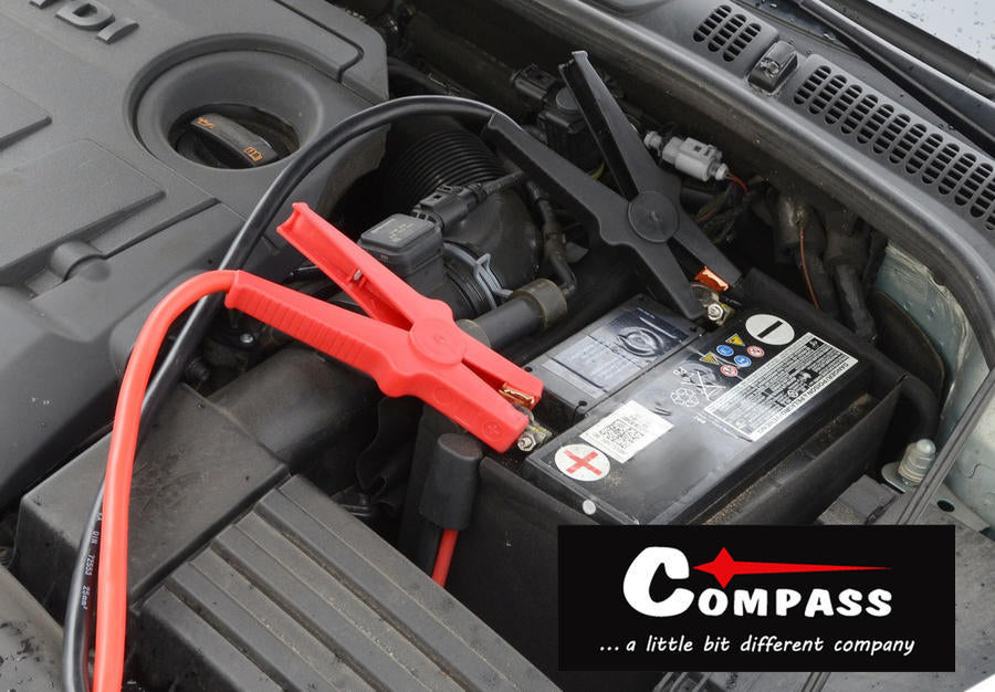 Kabely startovací 220A 3m COMPASS TÜV/GS DIN72553-16