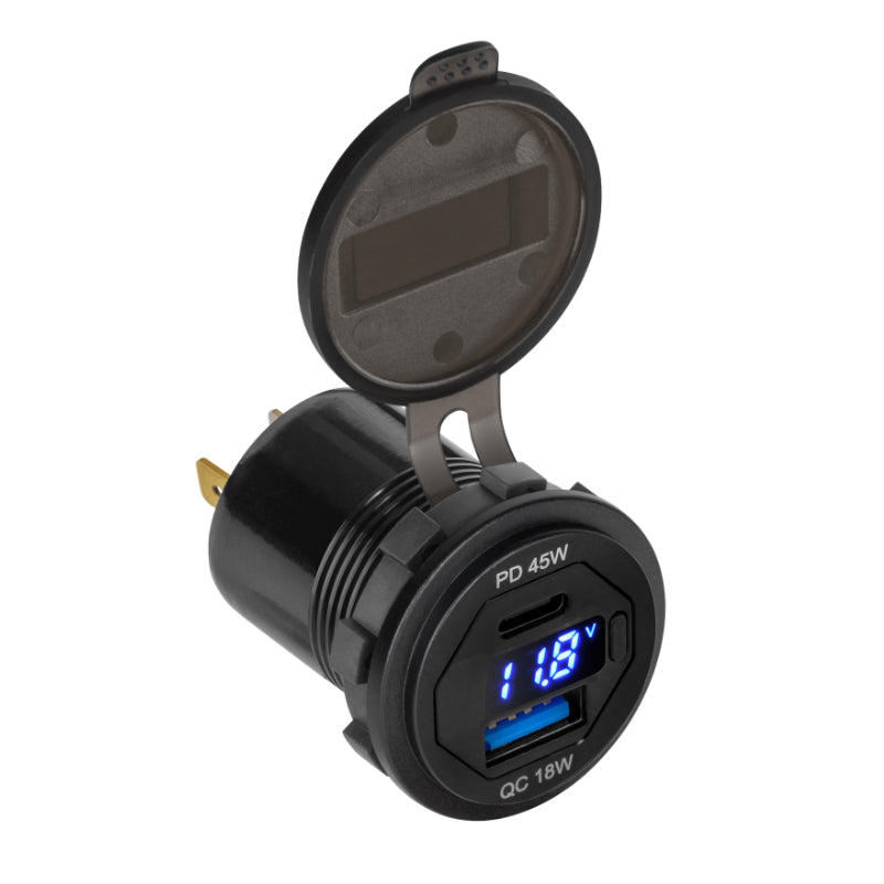 Nabíječka USB PEIYING PY-CHR0007 s QC a měřičem napětí