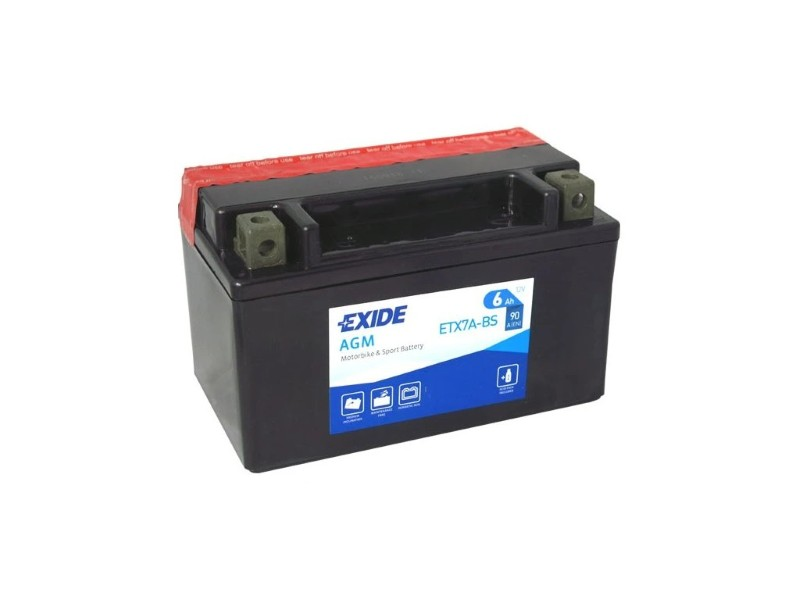 Baterie motocyklová 12V/8Ah EXIDE ETX7A-BS