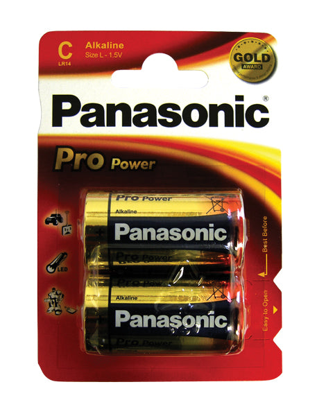 Baterie C (R14) alkalická PANASONIC Pro Power 2ks / blistr