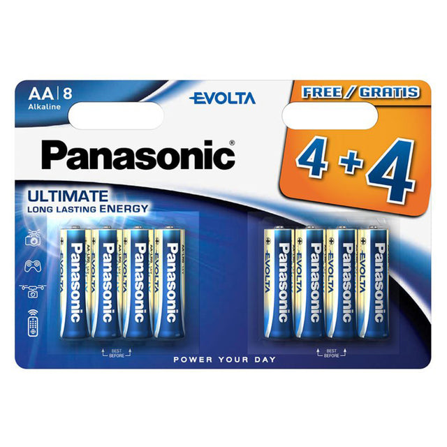 Baterie AA (R6) alkalická PANASONIC Evolta 8ks / blistr