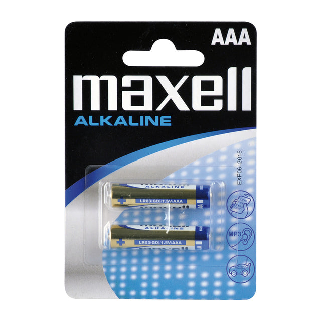 Baterie AAA (R03) alkalická MAXELL 2ks / blistr
