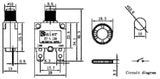 Nadproudový tepelný jistič ST-1 250VAC/7A nebo 32VDC/7A
