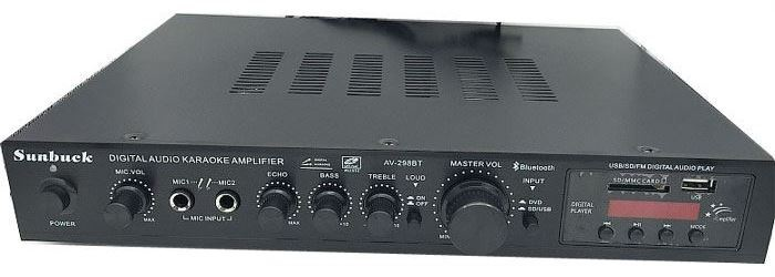 Zesilovač 5.0, rádio, bluetooth, přehrávač MP3, Sunbuck AV-298BT černý
