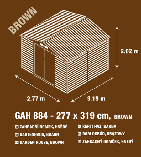 Zahradní domek G21 GAH 884 277x319cm Brown