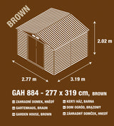Zahradní domek G21 GAH 884 277x319cm Brown
