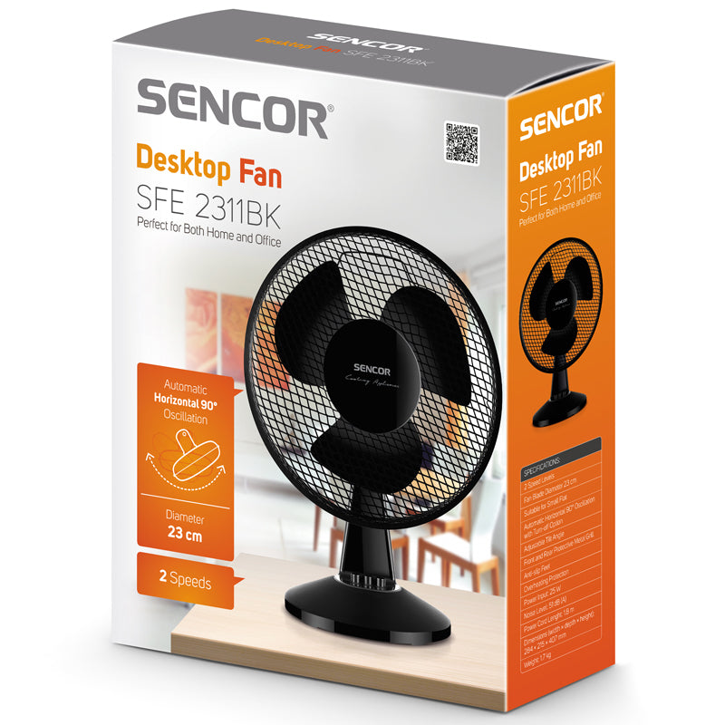 Ventilátor SENCOR SFE 2311BK