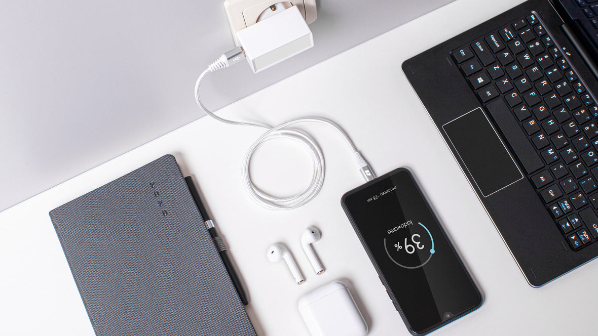 Kabel REBEL RB-6001-100-W USB/USB-C 1m White