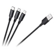 Kabel REBEL RB-6005-100-B USB 3v1 1m Black