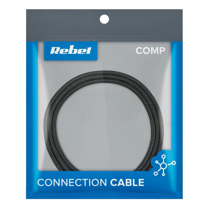 Kabel REBEL RB-6001-050-B USB/USB-C 0,5m Black