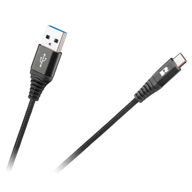 Kabel REBEL RB-6001-050-B USB/USB-C 0,5m Black