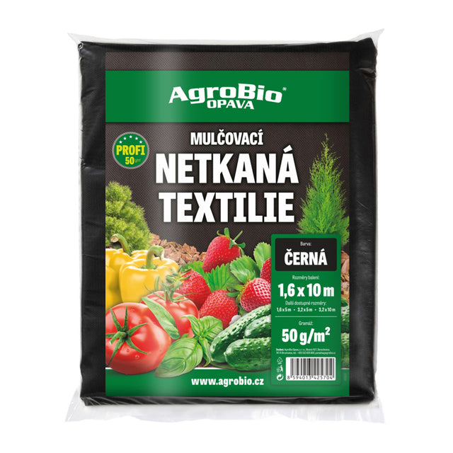 Netkaná textílie AGROBIO 1,6x10m černá