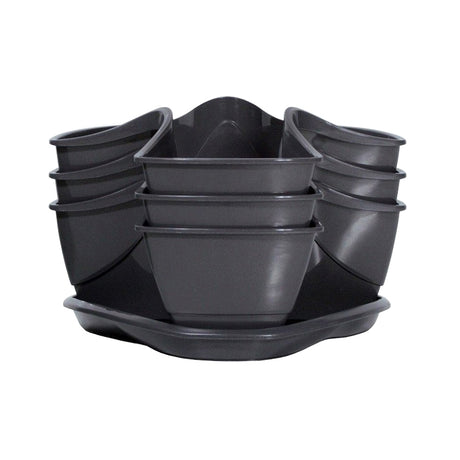 Květináč na bylinky COUBI HERBAL grafit 29,5x29,5x38cm