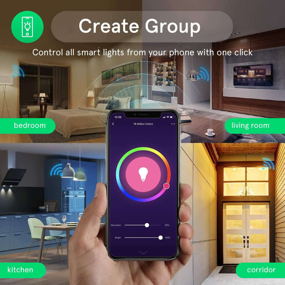 Smart LED žárovka E14 4,5W RGB NOUS P4/2pack WiFi Tuya sada 2ks