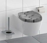 WC sedátko SCHÜTTE Grey Hexagons Soft Close