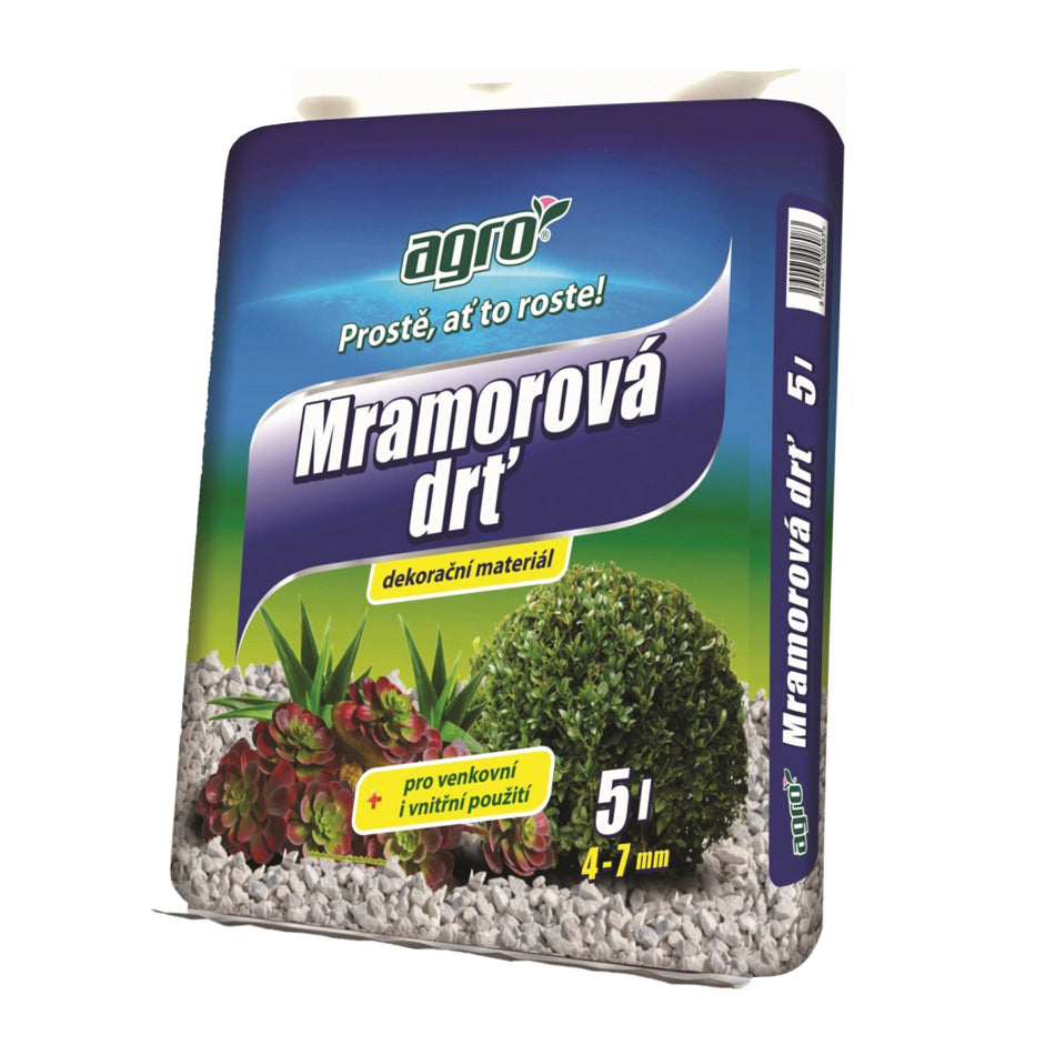 Mramorová drť AGRO 4-7mm 5l