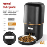 Automat na krmivo EMOS Pet Care, 4 l, černý