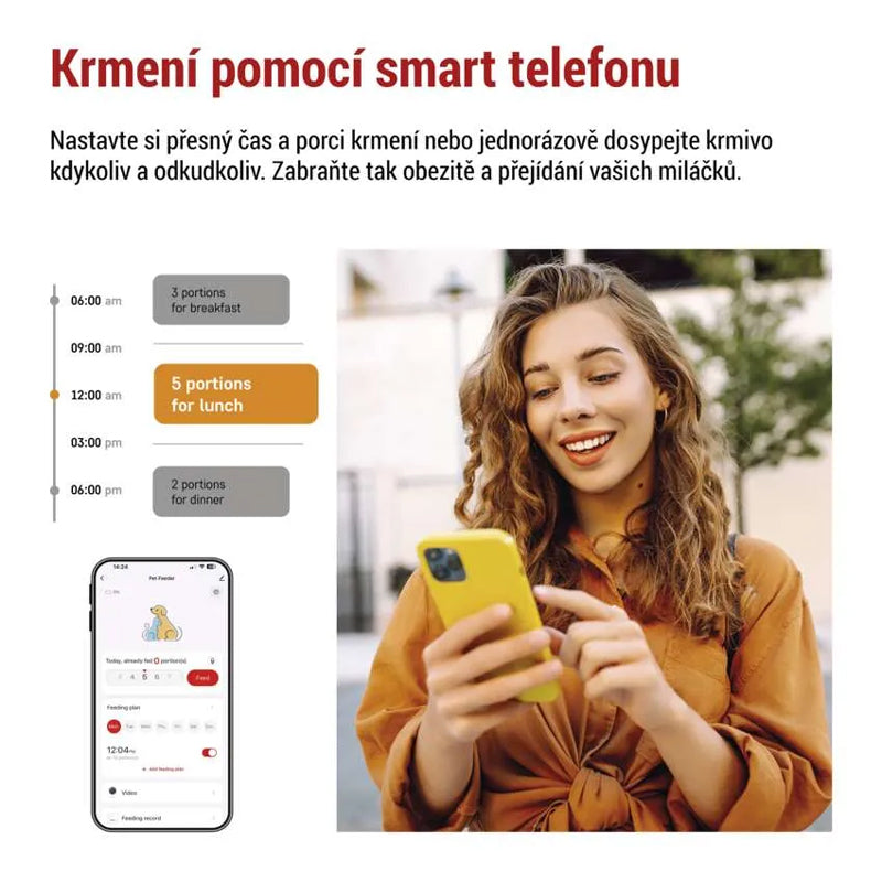 GoSmart dávkovač krmiva EMOS H6002 Pet Care, 4 l, černý, WiFi
