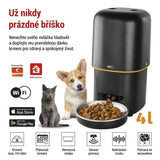 GoSmart dávkovač krmiva EMOS H6002 Pet Care, 4 l, černý, WiFi