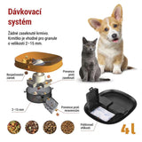 GoSmart dávkovač krmiva EMOS H6002 Pet Care, 4 l, černý, WiFi