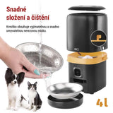 GoSmart dávkovač krmiva EMOS H6004 Pet Care s kamerou, 4 l, černý, Wi-Fi