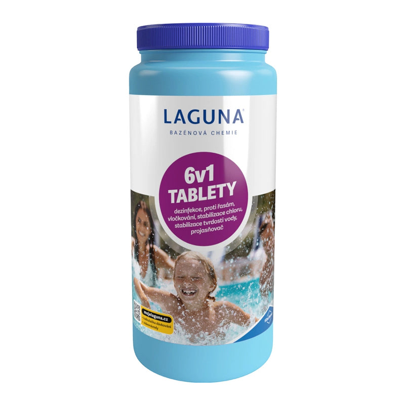 Multifunkční tablety pro chlorovou dezinfekci bazénové vody LAGUNA 6v1 1,4kg