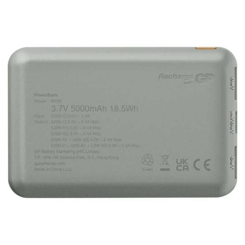 PowerBank GP B+Series 5000mAh Green/Grey