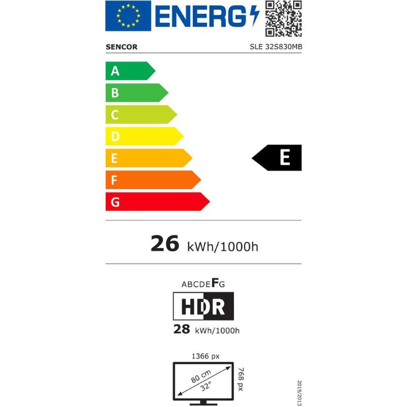 Televizor SENCOR SLE 32S830MB SMART TV 32" 12V / 230V