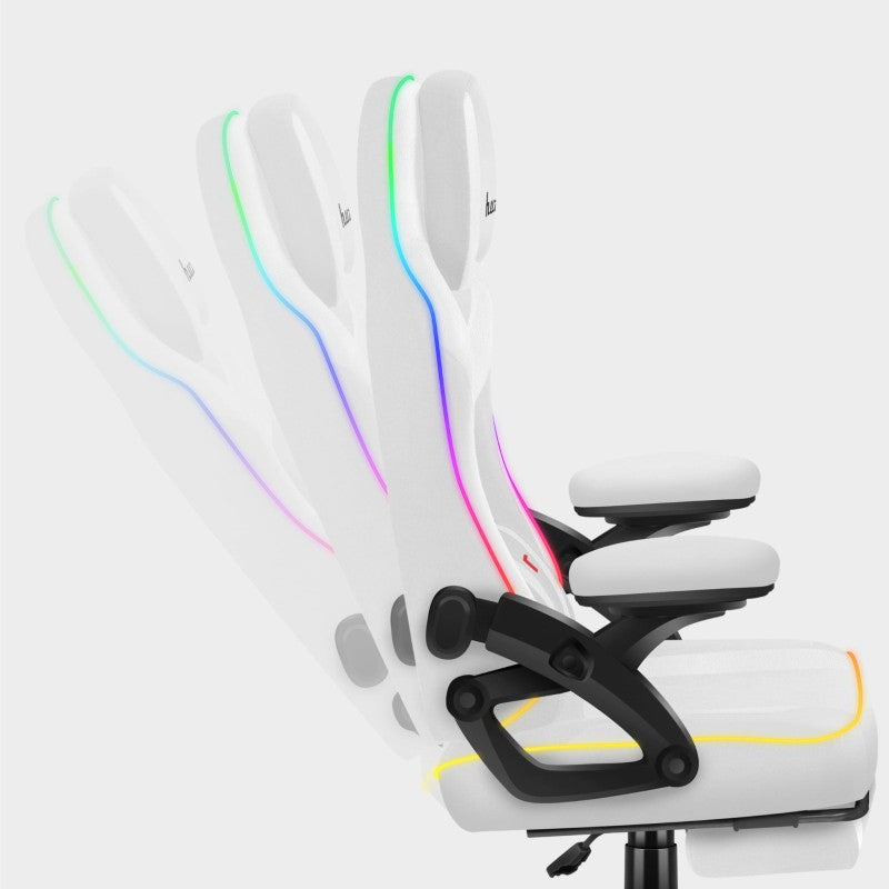 Křeslo herní HUZARO Force 4.6 RGB White Mesh