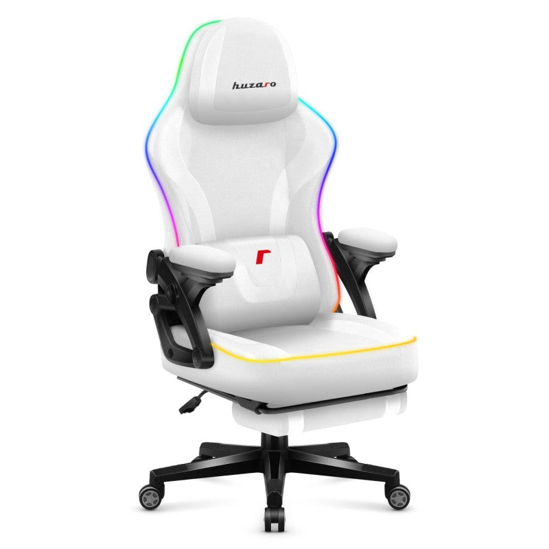 Křeslo herní HUZARO Force 4.6 RGB White Mesh