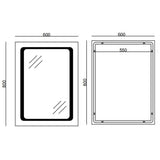 Zrcadlo koupelnové MIXXUS MR09-80×60-REVERSE Twee