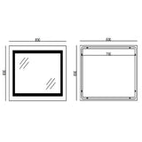 Zrcadlo koupelnové MIXXUS MR02-80×80 Warm