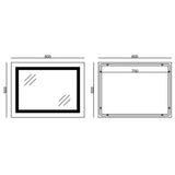 Zrcadlo koupelnové MIXXUS MR13-80×60-REVERSE Style