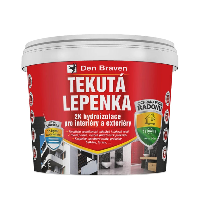 Tekutá lepenka DEN BRAVEN šedá 14kg