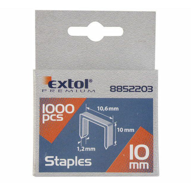 Spony 8mm 10.6x0.52x1.2mm EXTOL PREMIUM 8852202 1000ks