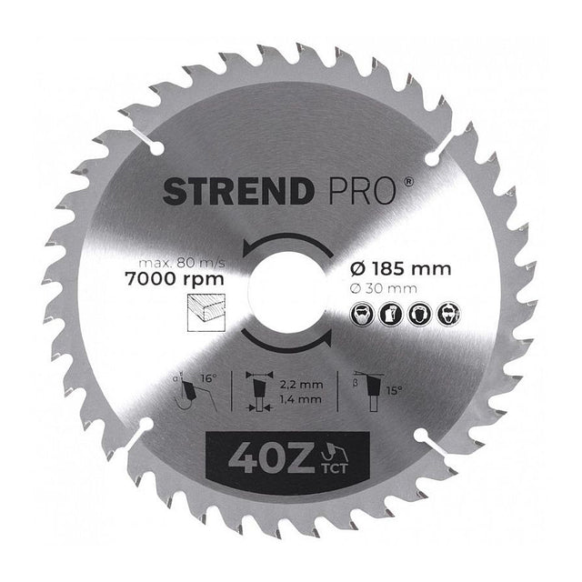 Kotouč pilový TCT pro pokosové pily 185mm 40Z STREND PRO