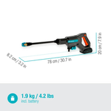 Čistič vysokotlaký AKU GARDENA AquaClean 24/18V P4A Premium sada