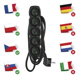 Prodlužovací přívod 5 zásuvek  2m EMOS PC0512