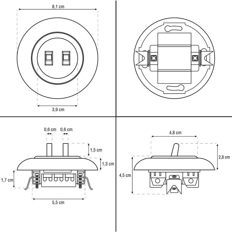Vypínač DPM LOFT LF0021B