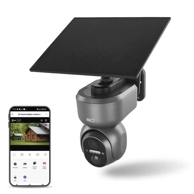 GoSmart venkovní otočná kamera EMOS IP-6000 OWL s 4G/LTE, šedá, Tuya