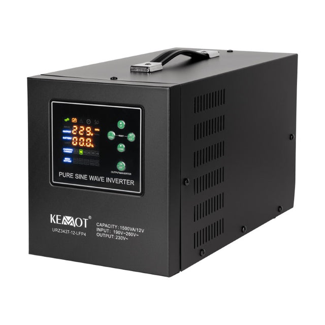 Zdroj záložní KEMOT PROsinus-1500-LFP4 12V 230V 1500VA 1050W Black URZ3427-12-LFP4