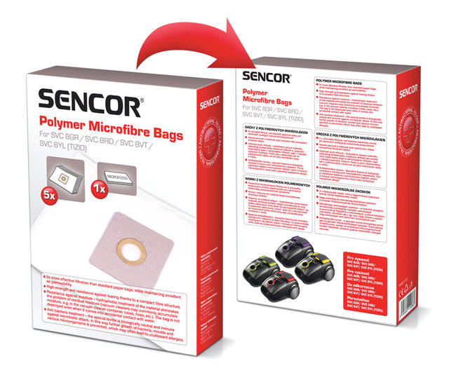 Sáčky do vysavače SENCOR SVC 8YL/VT Micro